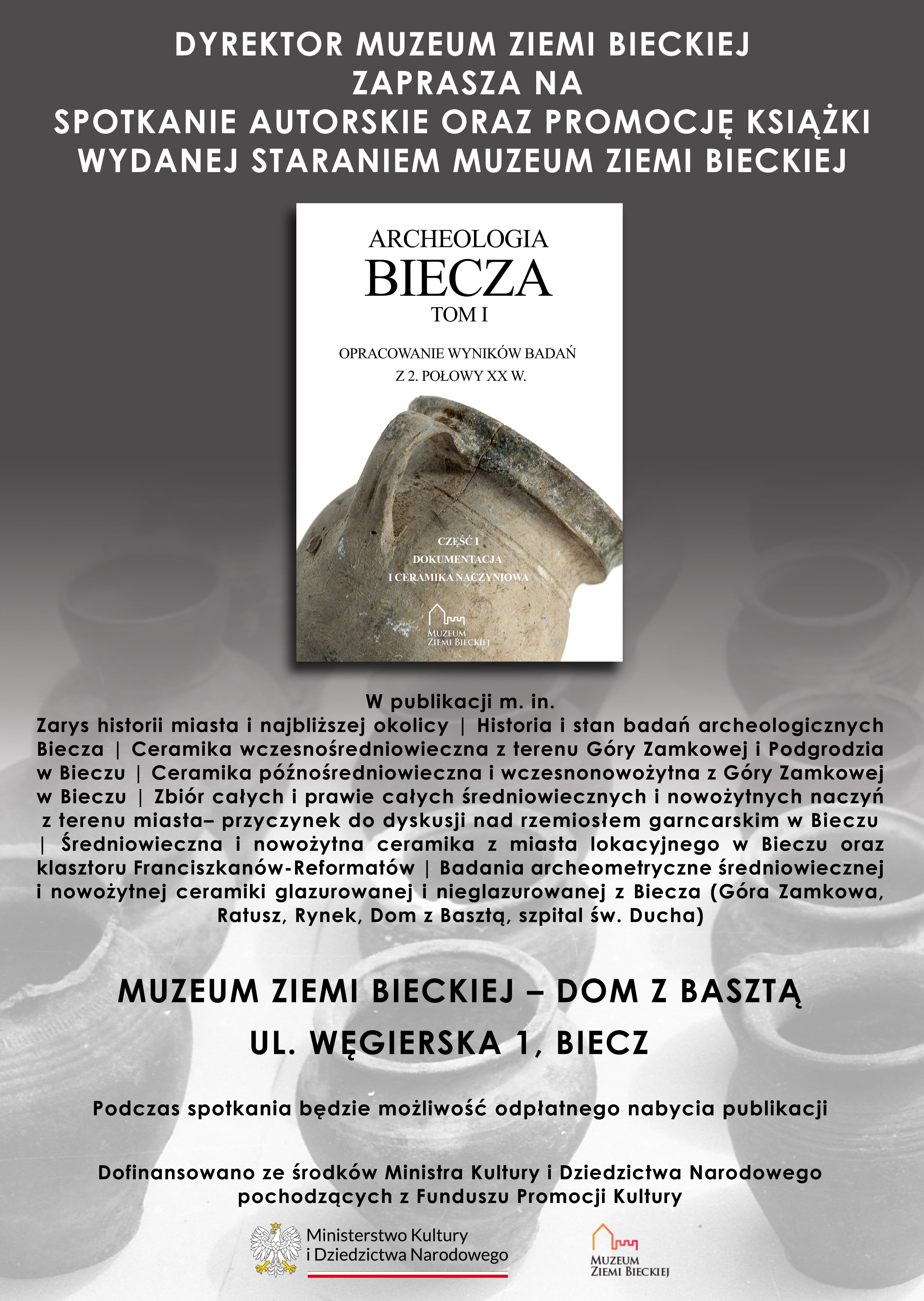 Projekt archeologiczny - styczniowa promocja publikacji