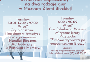 rozGRYwki w Muzeum Ziemi Bieckiej!